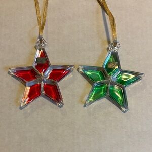 Mikasa holiday collection red and green star ornaments